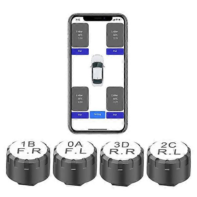 Tire Pressure Sensors Bluetooth-Compatible TPMS Tire Pressure Monitoring System External Sensor for Android/IOS Car Motorcycle