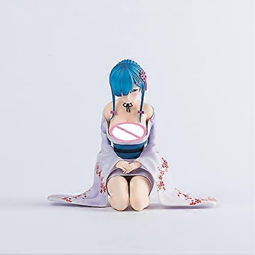 13CM Exquis Action Figures Re : La Vie Un Monde Différent De Zéro REM Re0 Remu Agenouillé Kimono PVC Figure Ornements Jouet Bureau Collection Statue Mo