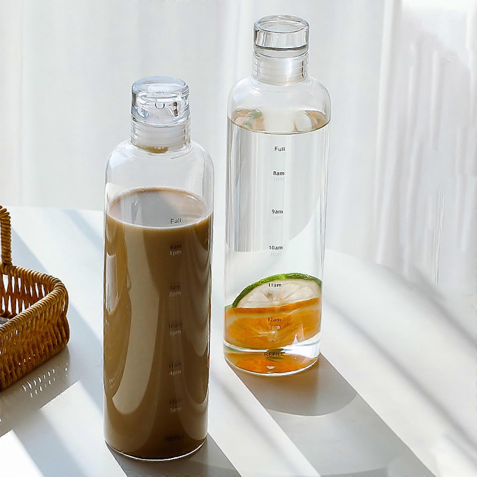 Water Bottles Clear High-temperature Resistance 500ml/700ml Time Scale