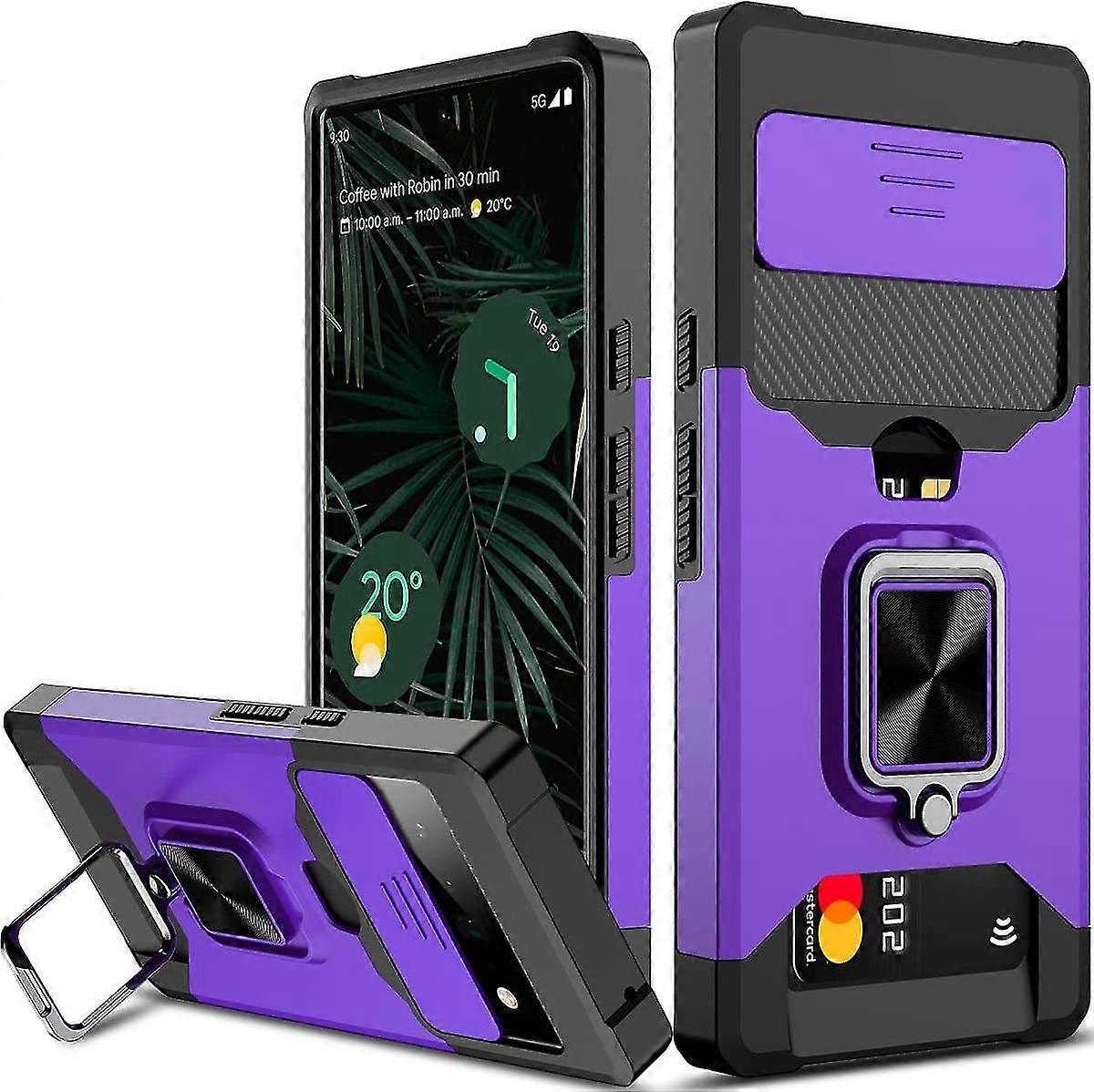 Duty Case Compatible Pixel 7 Pro/pixel 7 With Sliding Camera Coverring Kickd