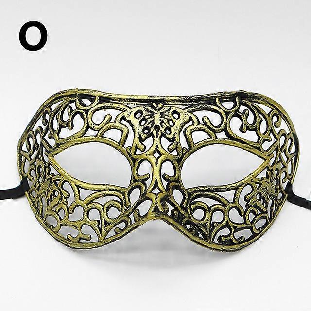 24 Styles Carved Sawtooth Half Face Mask Retro Antique Horror Jazz Princess Masquerade Halloween Prom Party Performance Decor