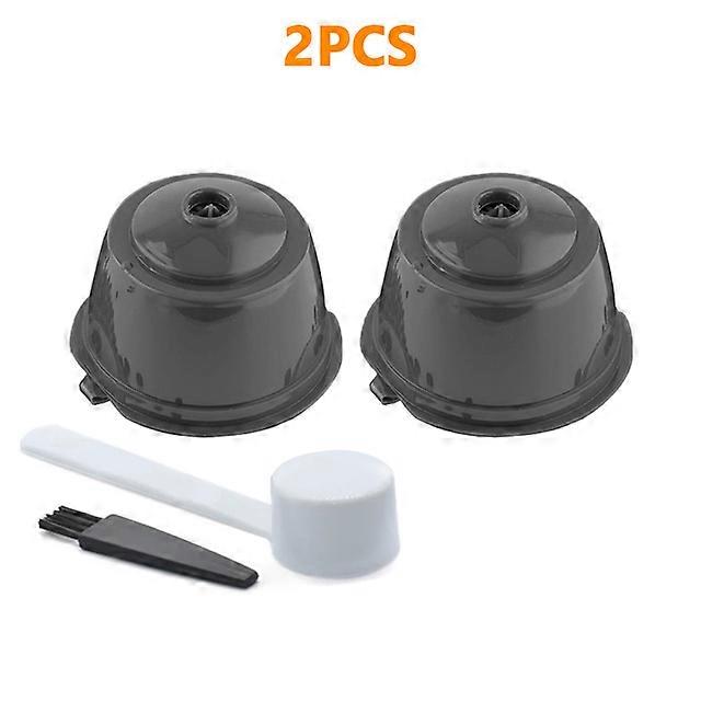 Reusable Coffee Filters Set Refillable Coffee Capsules Pods for Dolce Gusto Coffee Maker with Spoon and Cleaning Brush 2/4/6 PCS