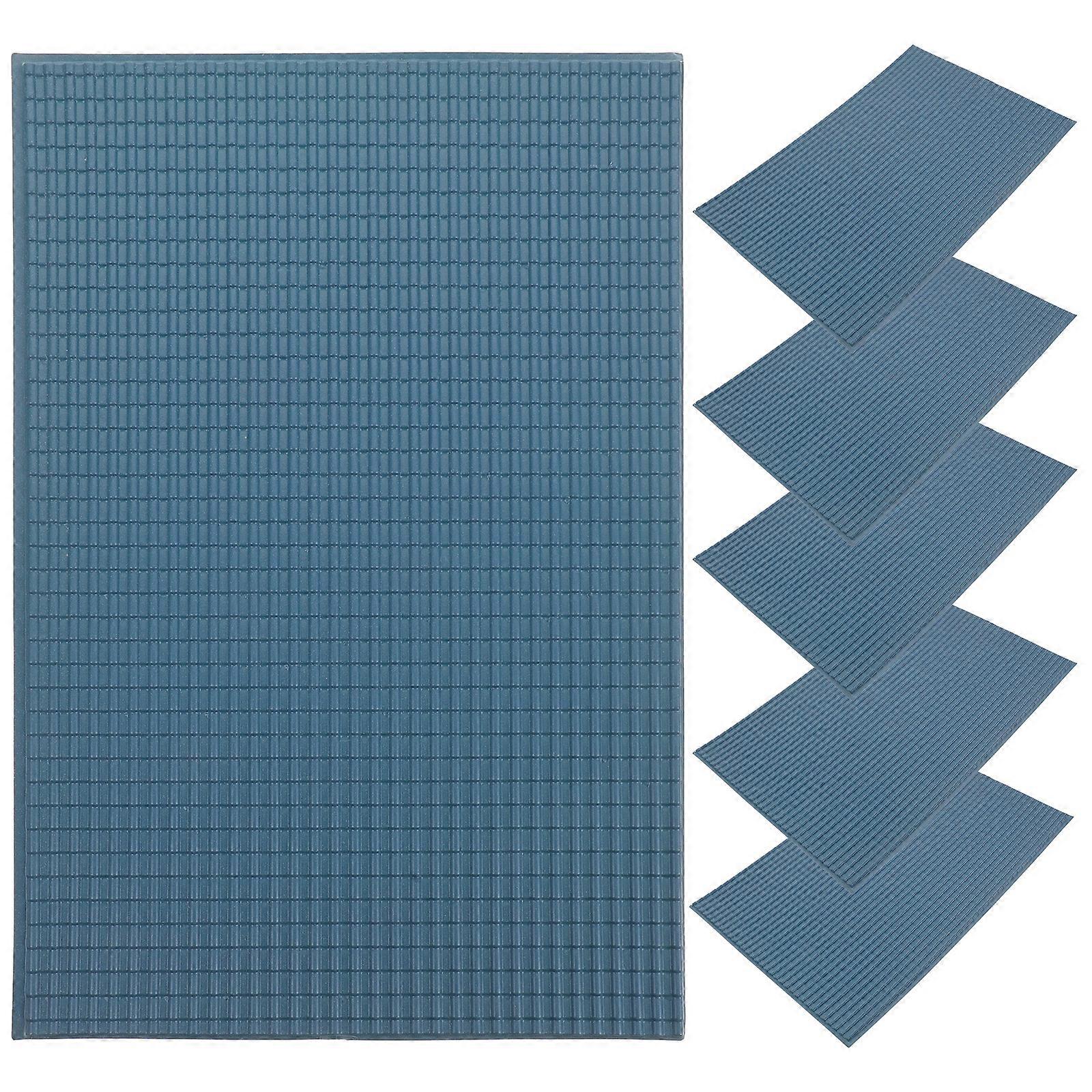 6 Sheets of Miniature Roof Tiles Lifelike Small Simulation Roof Tiles Figurines DIY Materials