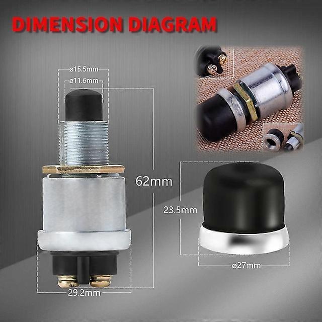 Car Engine Start 50A Push Button Keyless Switch DC 12V/24V Racing Small Start Button Lgnition Starter On Off Switches Stop