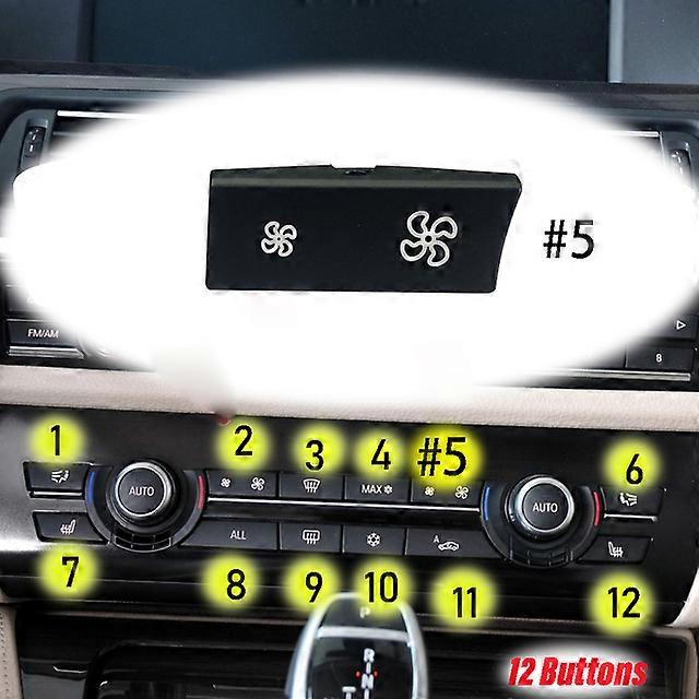 Control Switch Fan Button Cap for BMW F10 F11 F06 F07 Car Auto Replace Part Heater Climate Wind Air Conditioning Cover
