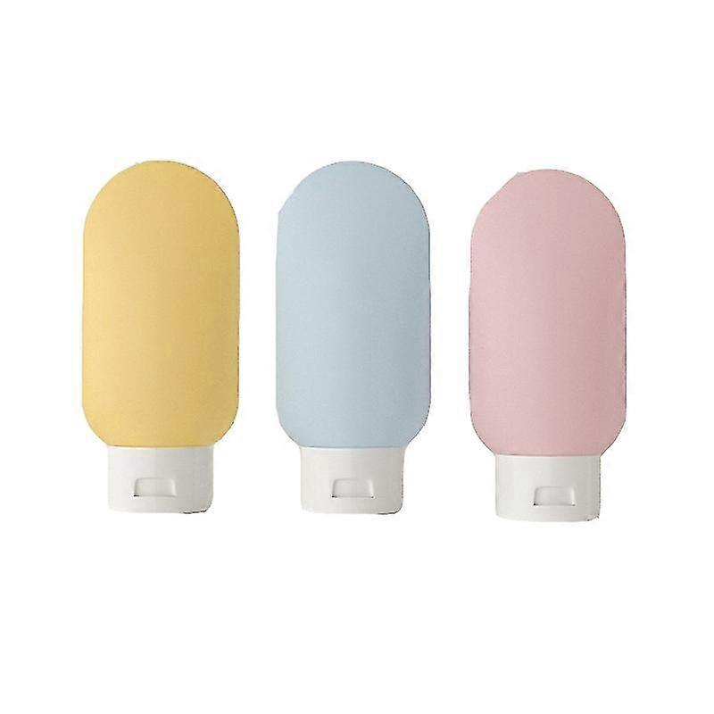 Leak Proof Travel Bottles Sets 3 Multi Color Silicone Squeeze Refillable Containers