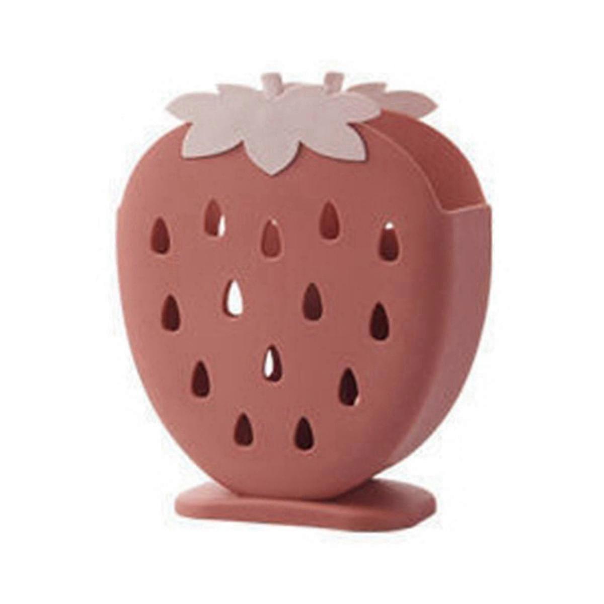 Cute Strawberry Chopsticks Holder Drain Rack Kitchen Tableware Storage Rack Drainer Spoon Fork Knif