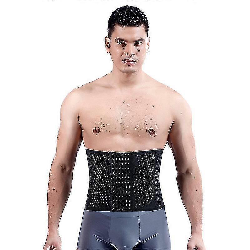 الرجال الخصر مدرب الكورسيهات مع الصلب العظام العرق حزام ساونا بدلة للياقة البدنية الجسم المشكل