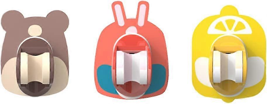 3 Pack Shower Head Holders, Adjustable Wall Mounted Holder, Cartoon Pattern, No Need to Drill