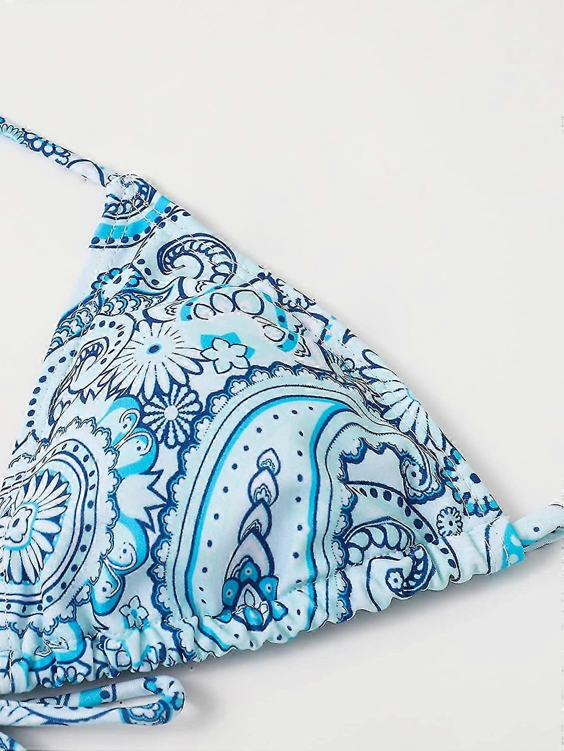 New Women Sexy Bikini Set Fringed Tassel Padded Star Print Swimwear