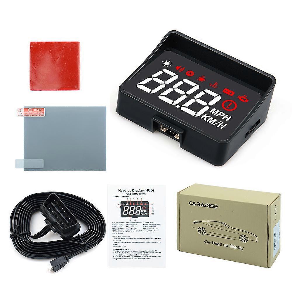 Car HUD A100s OBD Hud Display Windshield Projector Temperature Hud Display Car Electronics Overspeed Warning System