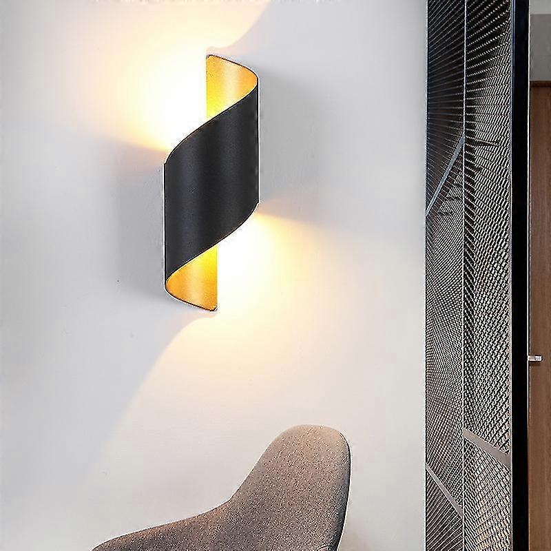 Modern Led Wall Light Corridor Aisle Long Lines Design Bedside Indoor Lighting Wall Sconces Lamp Drop Black Frame