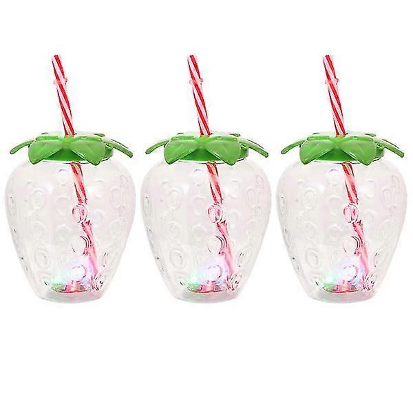 1 Set 3pcs Luminous Beverage Cups Creative Pineapple Cups With Light For Bar