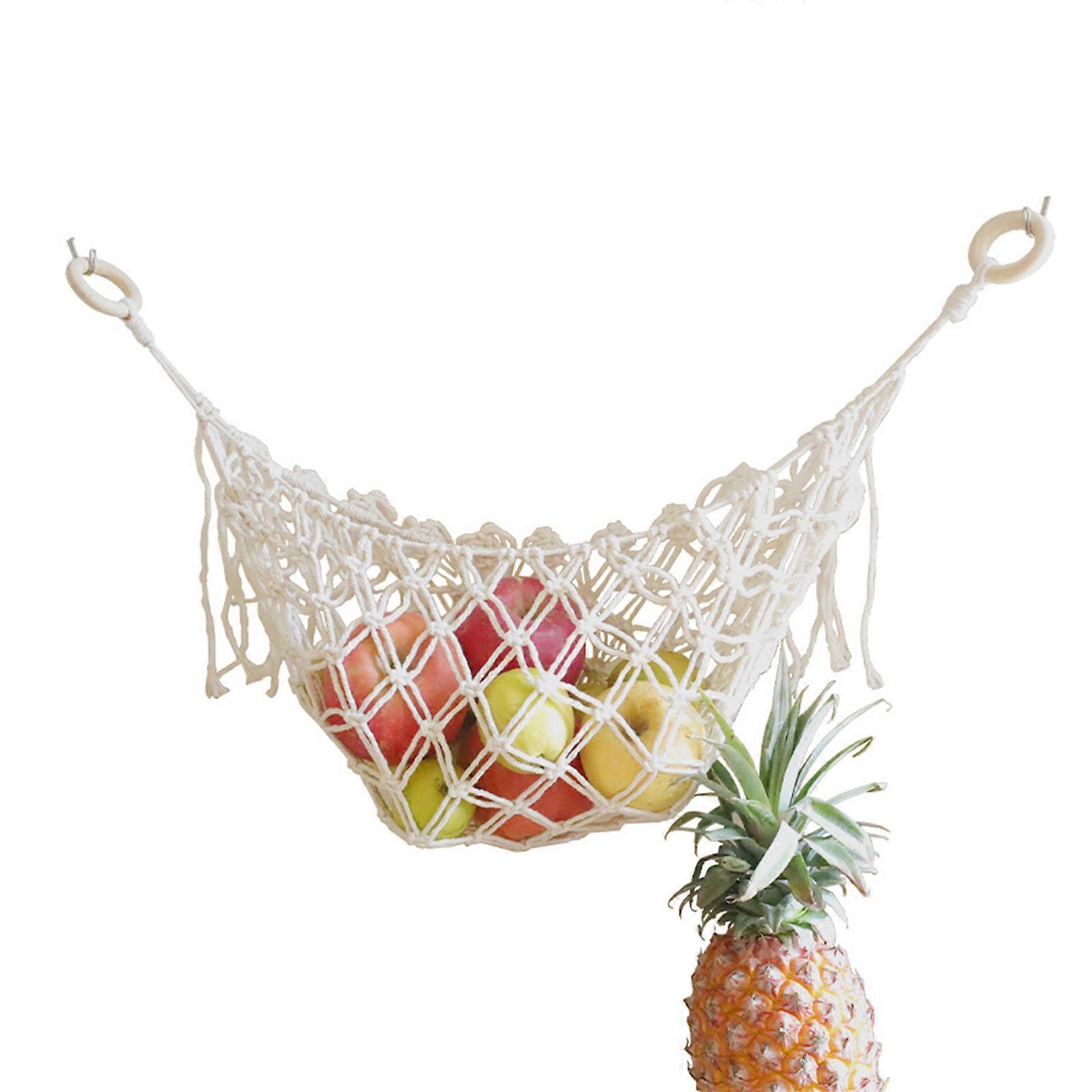 Fruit Hammock Basket for Hanging Fruit Vegetables Snacks Kitchen Storage