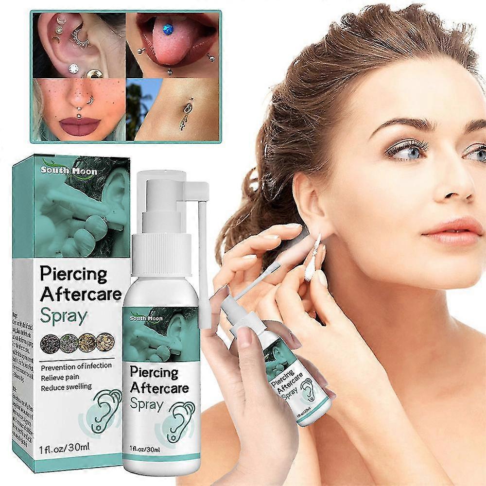 30ml Piercing Aftercare Spray Suitable For Ears, Nose, Tongue And Navel Piercing Prevention Of Infection Relieve Pain Reduce Swelling Spray