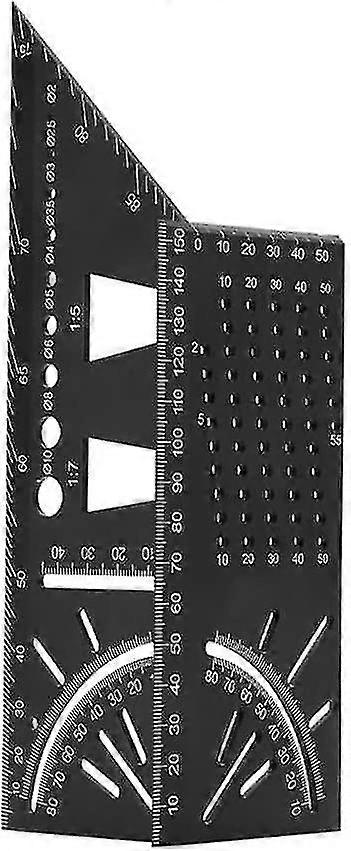 Saddle Layout Square Gauge Aluminum Alloy Woodworking 3d Mitre Angle Square Ruler,carpenter's Squareblack1pcs)
