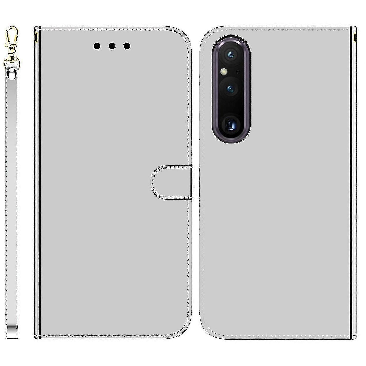 Tikuajgift For Sony Xperia 1 V Drop-proof Pu Leather Phone Case Stand Wallet Mirror-like Surface Cel