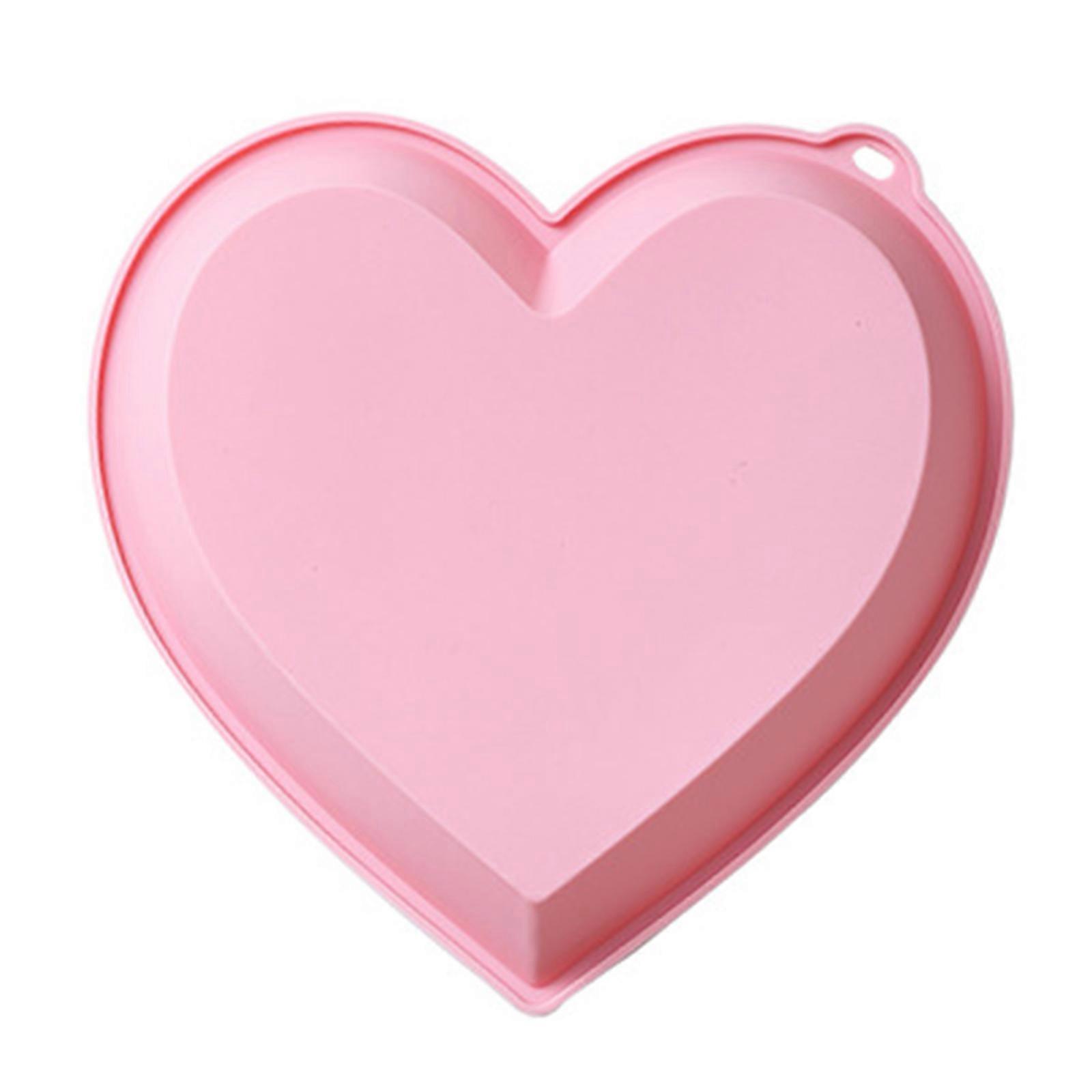 8 IN Silicone Material Heart Shape Fondant Molds DIY Plaster Candles Making Mold