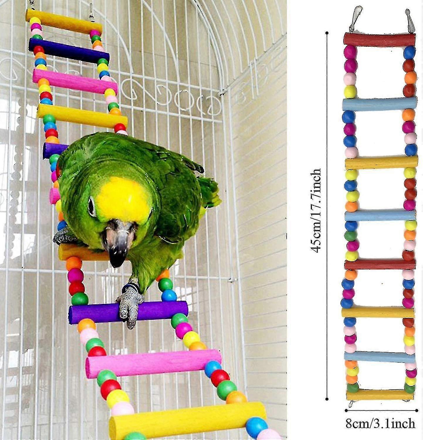 Bird Cas Accessories, 8pcs Bird Perch D Platform, Ladders