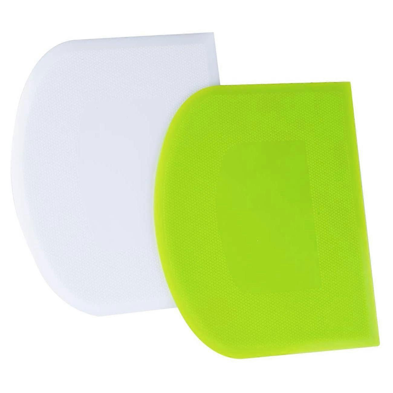 2 Pieces Dough Scraper Plastic For Pastry Pancakes