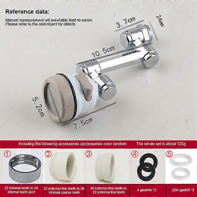 Universal 1080 Rotation Faucet Sprayer Head Extension Fittings Spray Filter Kitchen Sinks Faucets Bubbler Nozzle Robotic Arm