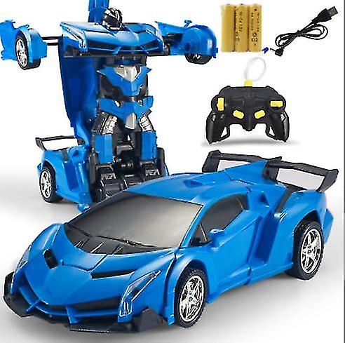 Children's Deformation Robot Remote Control Car, 1:18 Scale Model Racing Car With One-button Deformation