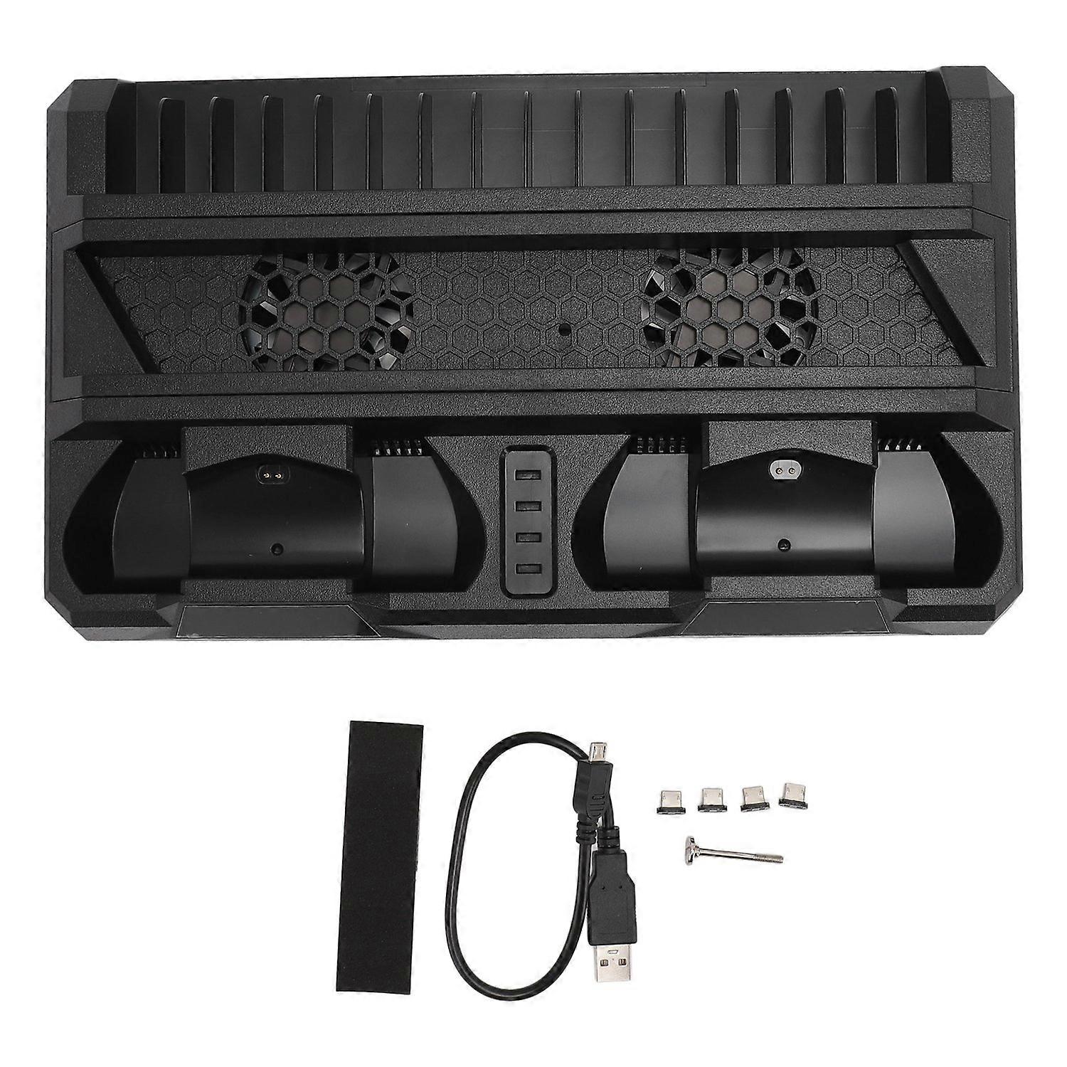 Console Cooling Stand Dual Controller Charger LED Charging Indicator Game Console Cooling Station wi