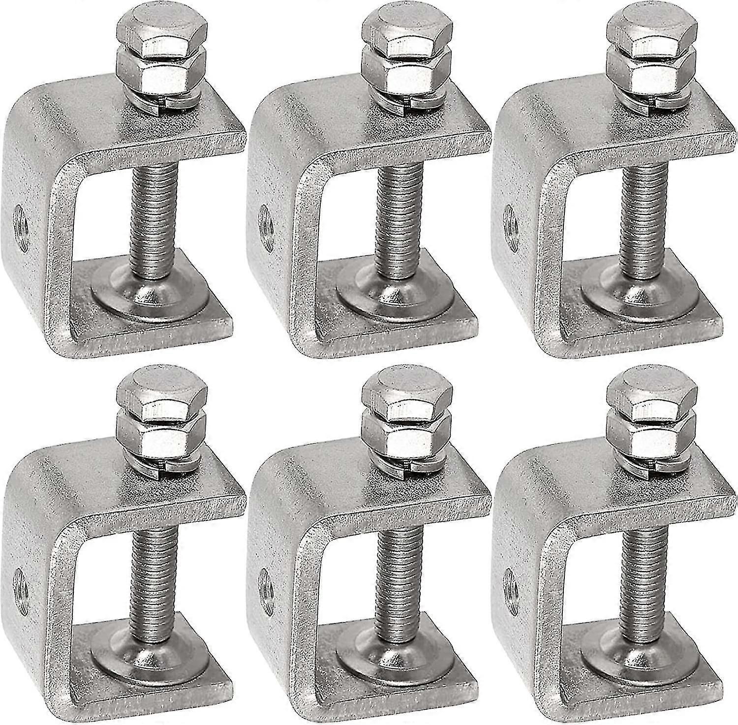 مشابك C صغيرة لأعمال النجارة مقاس 30 مم ، مشبك لحام معدني شديد التحمل ، مشبك سطح مكتب عالمي من الفولاذ المقاوم للصدأ للتركيب ، مع فتحة فك واسعة و adjus