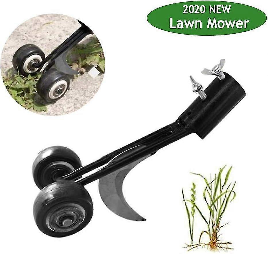 2-in-1 Lawn Mower With Two Wheel Weed Puller, Weed Puller, Pull Weeds