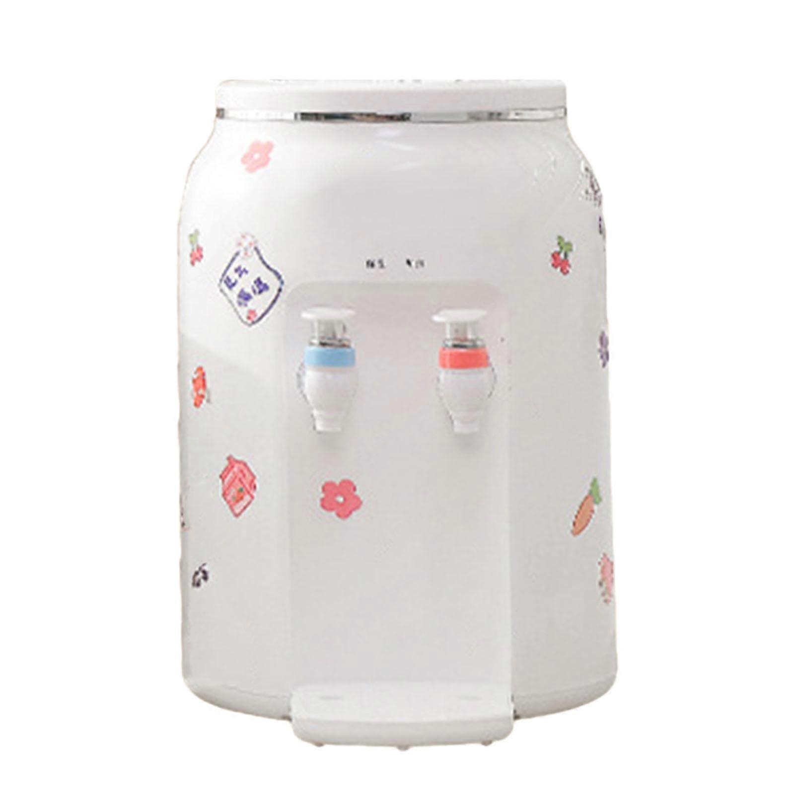 Mini Water Dispenser Hot Cold Water Low Noise Top Loading Countertop Water Cooler Dispenser for 1‑5 Gallon Bottle US Plug Pink