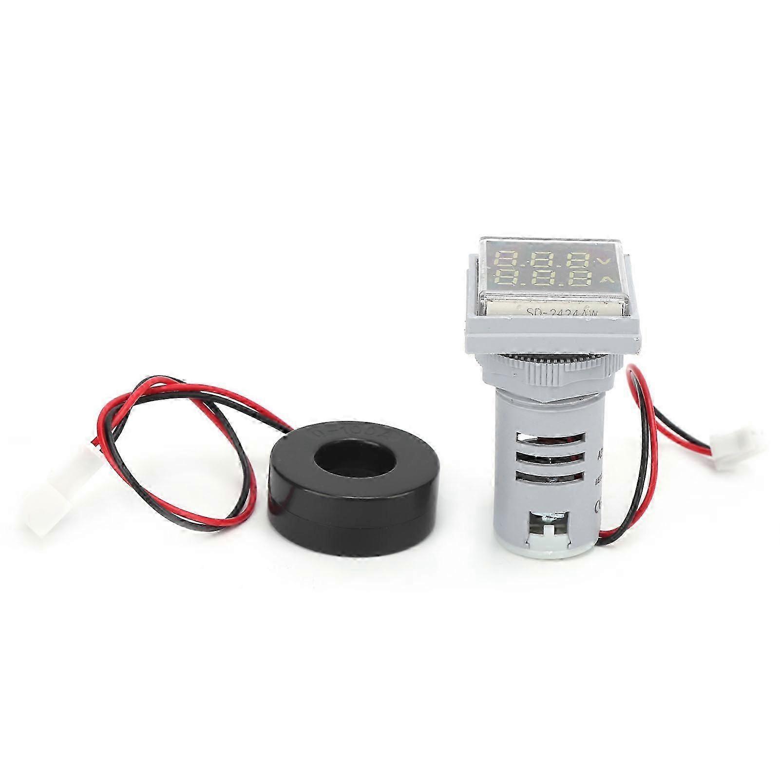 AD1622FVA 2in 1 Voltmeter Ammeter Voltage Current Meter Tester Measuring IndicatorWhite