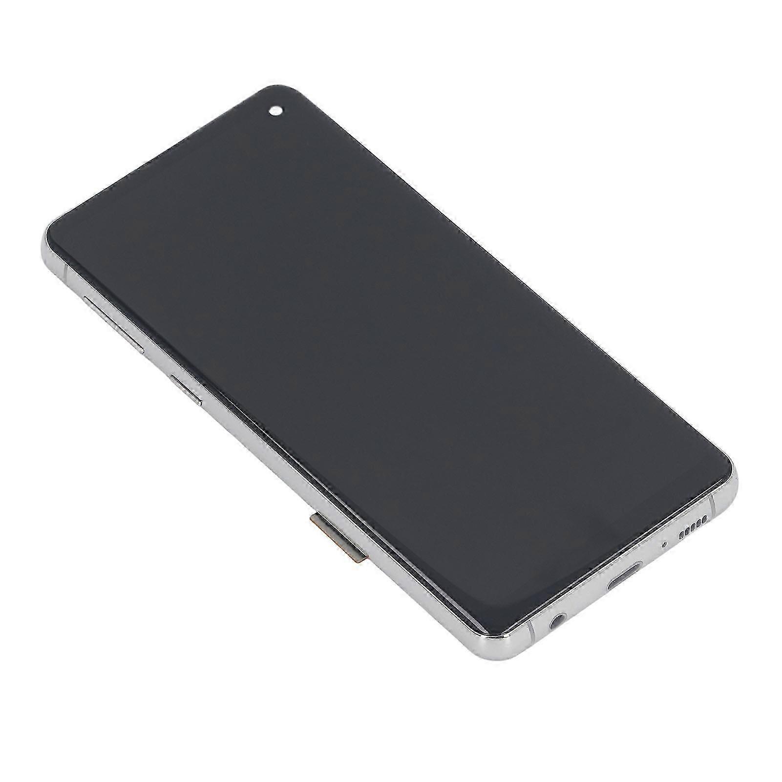 TFT Screen Replacement for Galaxy S10 6.05in with Frame Touch Screen Display Digitizer Assembly Repair Parts Without Fingerprint Function Silver