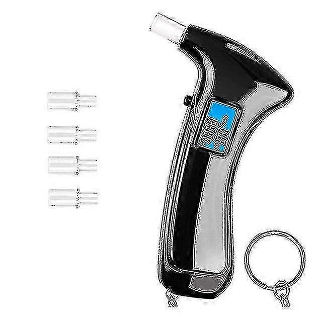 Top!-portable Breath Alcohol- Tester, Professional Breathalyzer Digital Lcd Display Auto Power Off Sound Alarm For Drivers