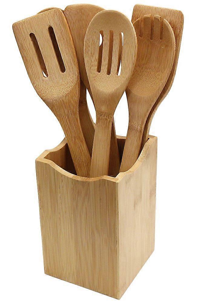 Bamboo kitchen utensil set, 7-pack