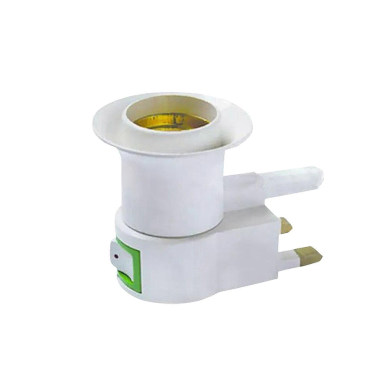 3 Pin UK Plug 13A E27 Base LED Light Holder Bulb Adapter Socket Switch 230V NEW