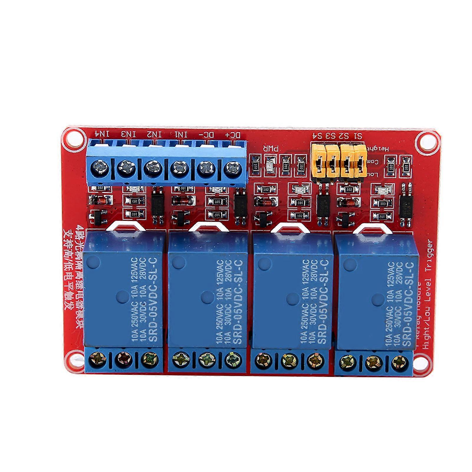 4 Channel Optocoupler Relay Module Board High & Low Trigger 5V/12V/24V(5V)