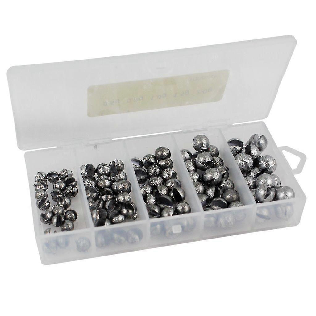 50pcs High Quality Fishing Leader Weights With Storage Box Convenient Lead Sinker Fishing Tools