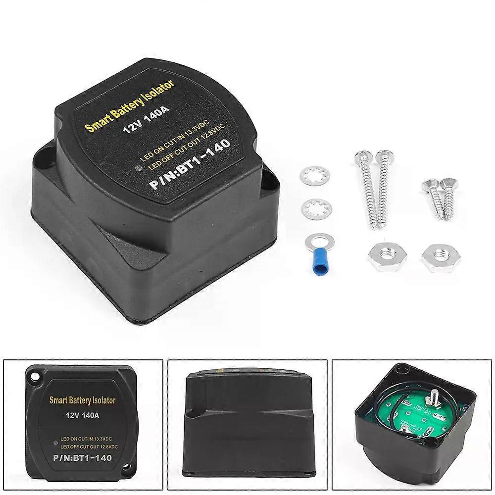 12V 140 AMP Voltage Sensitive Relay Dual Battery Lsolator Relay Switches Split Relay Kit Smart Lsol Battery