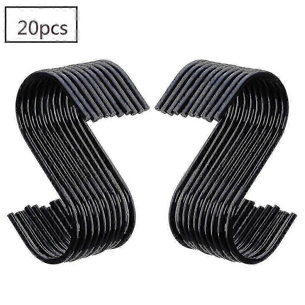 unique 20 Pack Black S Hooks S Hanging Hooks S Shaped Hooks S Hanger Hooks Kitchen Pot Pan Hooks
