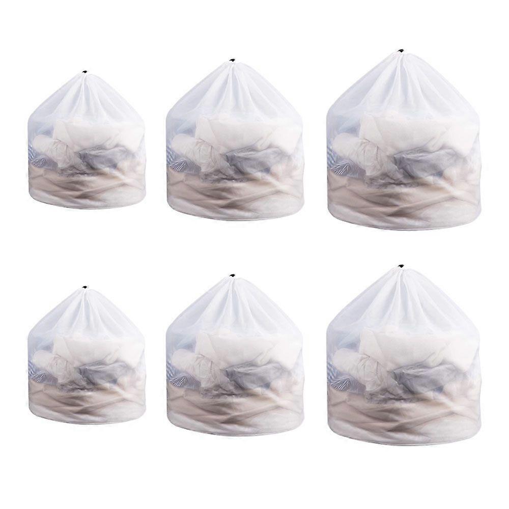 6 Pcs Mesh Laundry Bags, Sturdy Drawstring Net Bag for Delicates fast