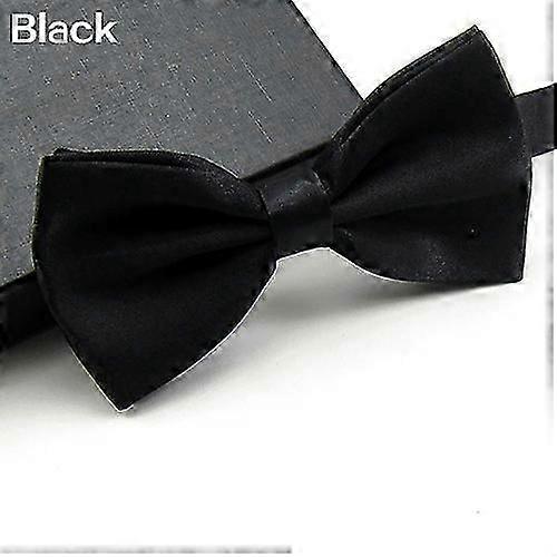 Men Classic Solid Color Bowtie Necktie Tuxedo Wedding Party Adjustable Bow Tie