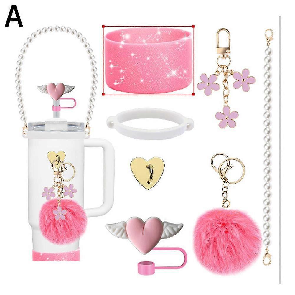 Pearl Chain Handheld Rope for Stanley Cup Accessories Love Wings Straw Hat Cover