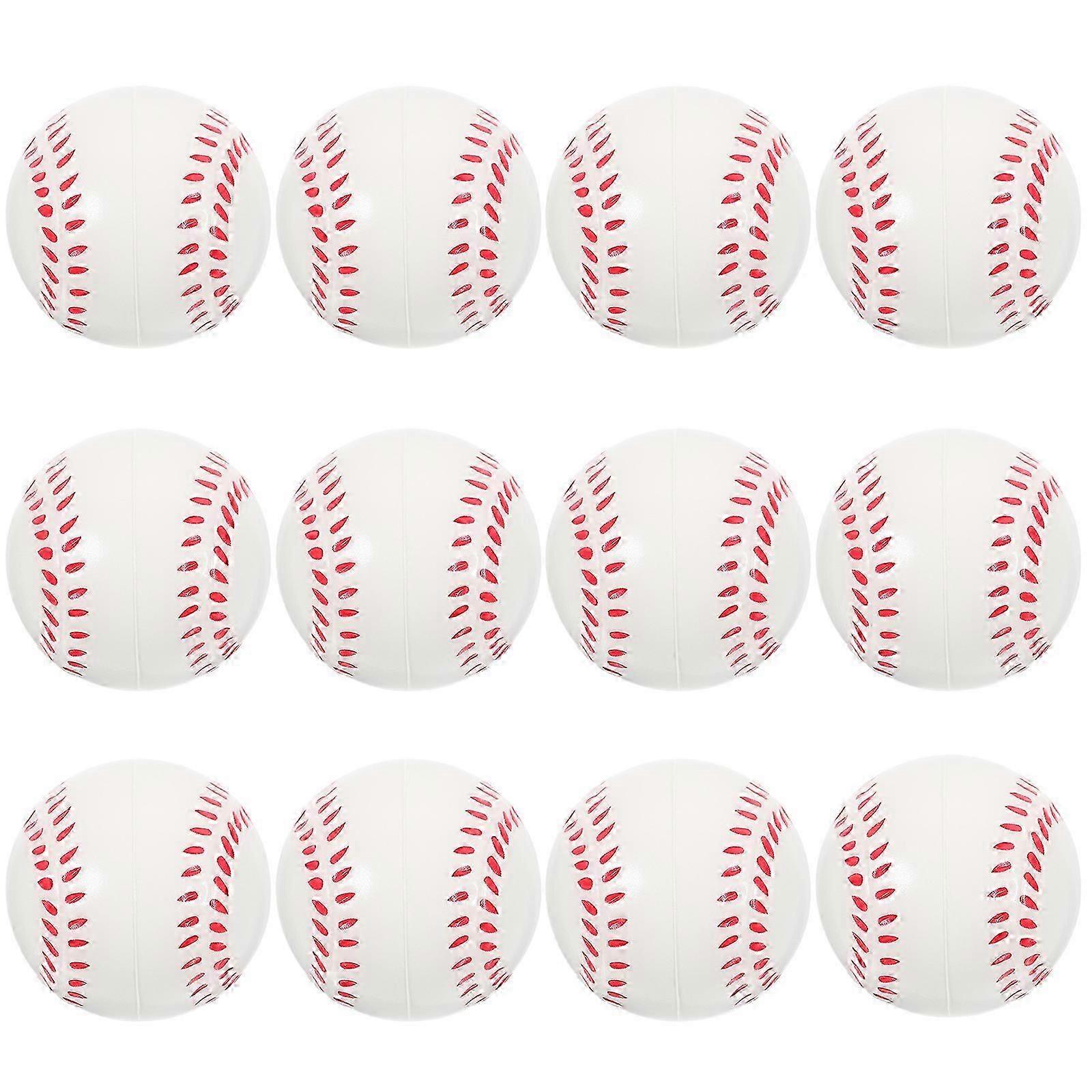 12pcs Elastic Baseballs Flexible Baseballs Toddler Baseballs Fidget Baseball Bouncy Ball