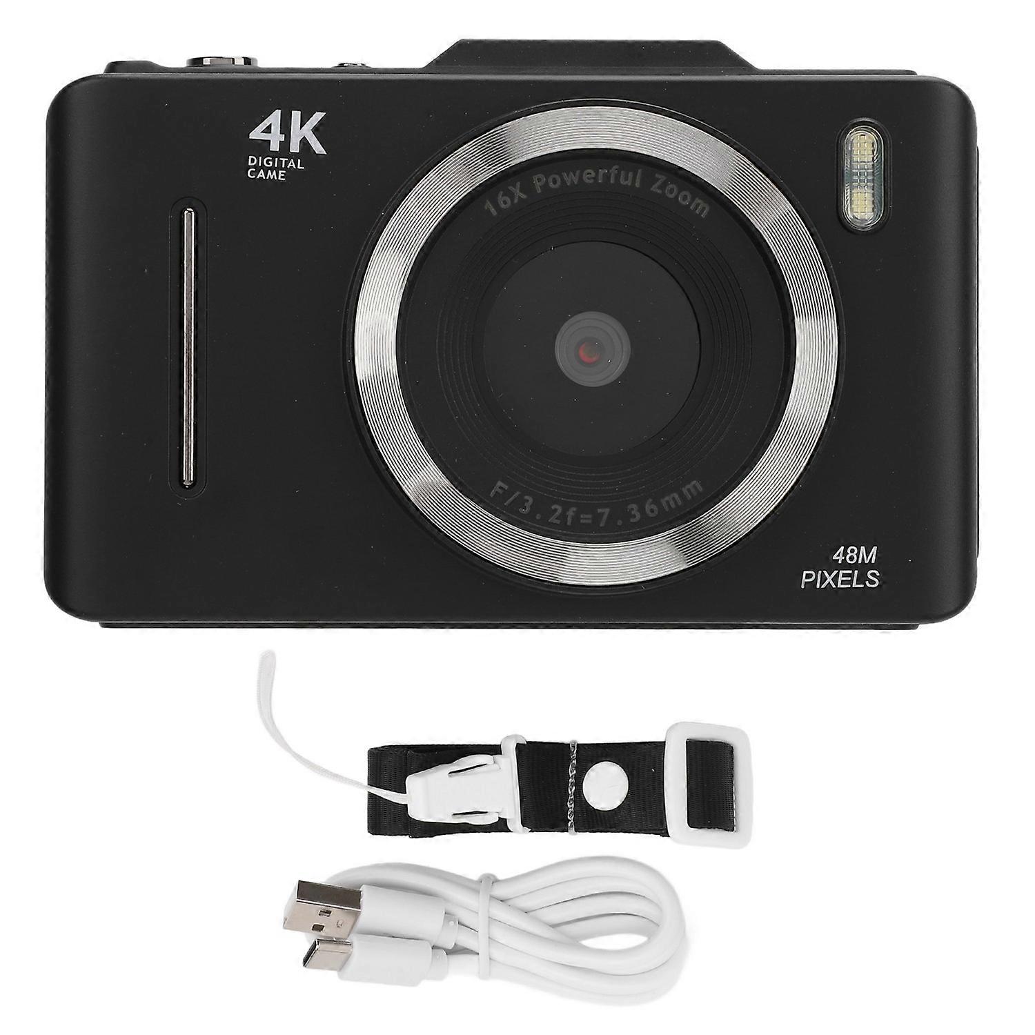 Digital Camera 16X Digital Zoom Autofocus Camera 48MP 4K Video Recording Video Recording Anti Shake