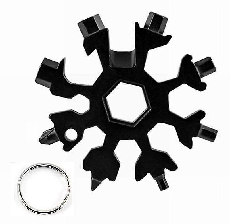 18-in-1 Snowflake Multi Wrench, Stainless Steel Bottle Opener/Screwdriver Kit, Durable and Portable to Take