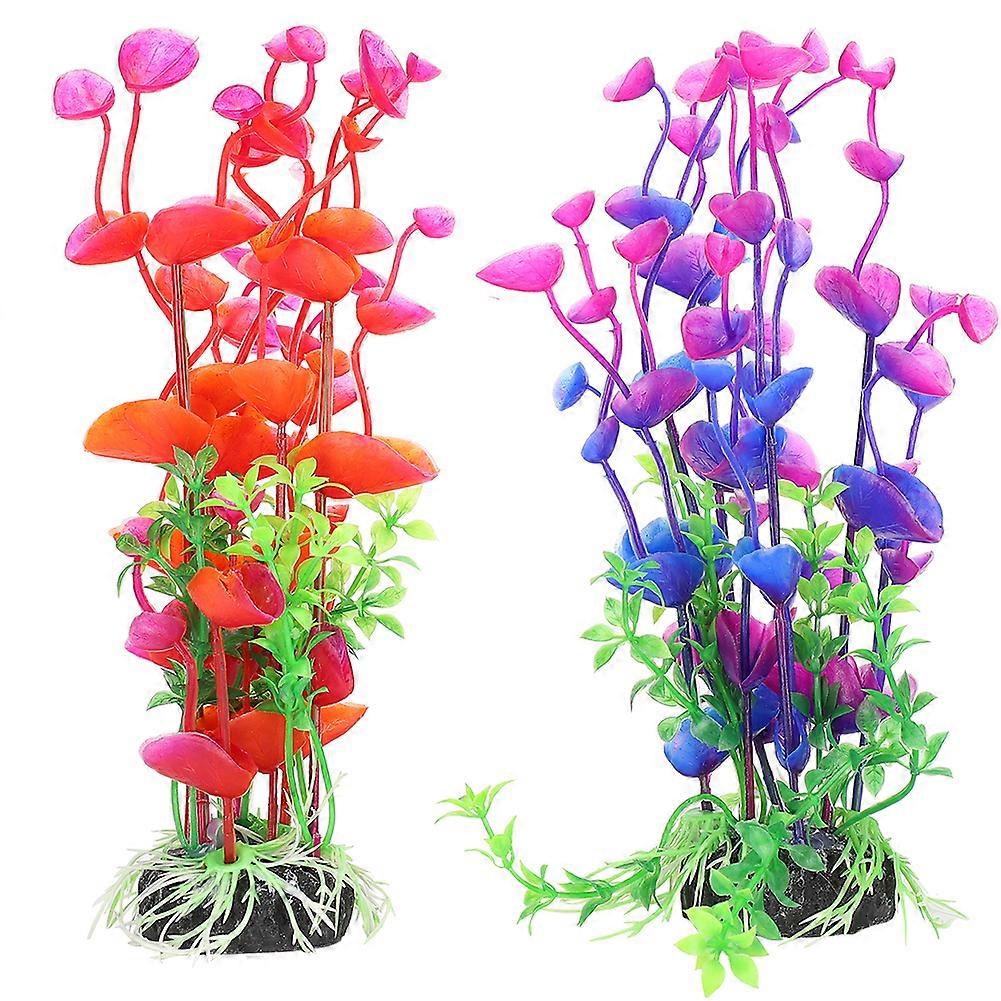 Plastic aquarium artificial realistic shape high simulation water plants with