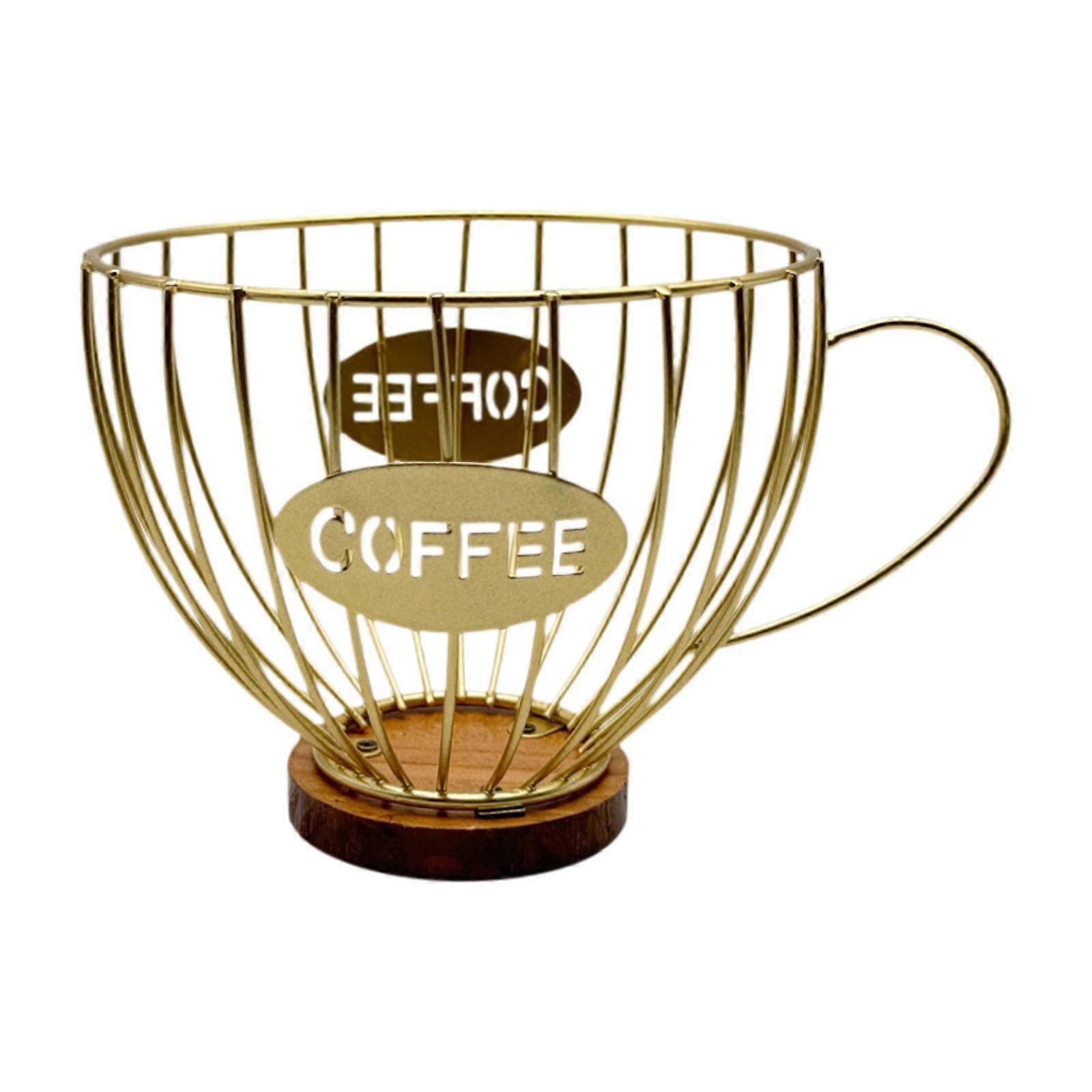 Coffee Pod Holder Candy Container Iron Wire Large Capacity Coffee Capsule Basket