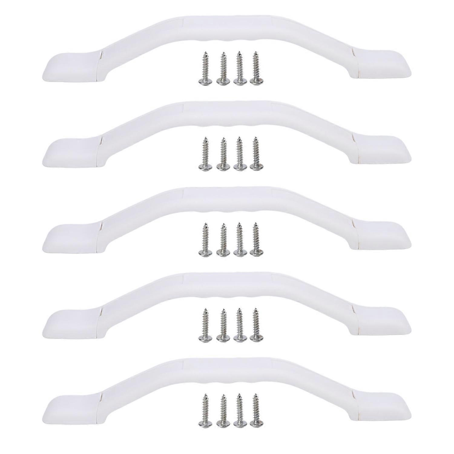 5PCS RV Grab Handles ABS Plastic Support Handrail Entry Door Assist Bar for Home Truck Trailer Step