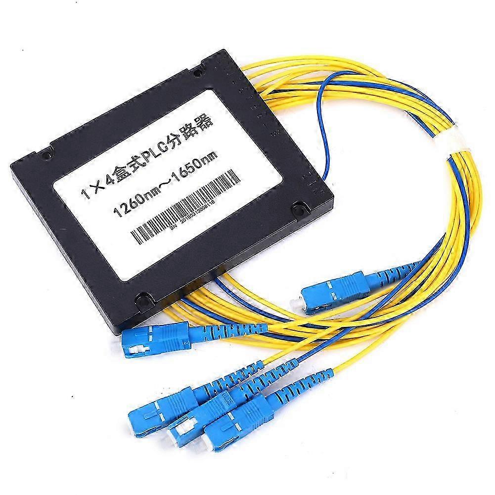 PLC Fiber Splitter Single Mode Low Insertion Loss 1X4 SC/UPC Interface for Home Wiring