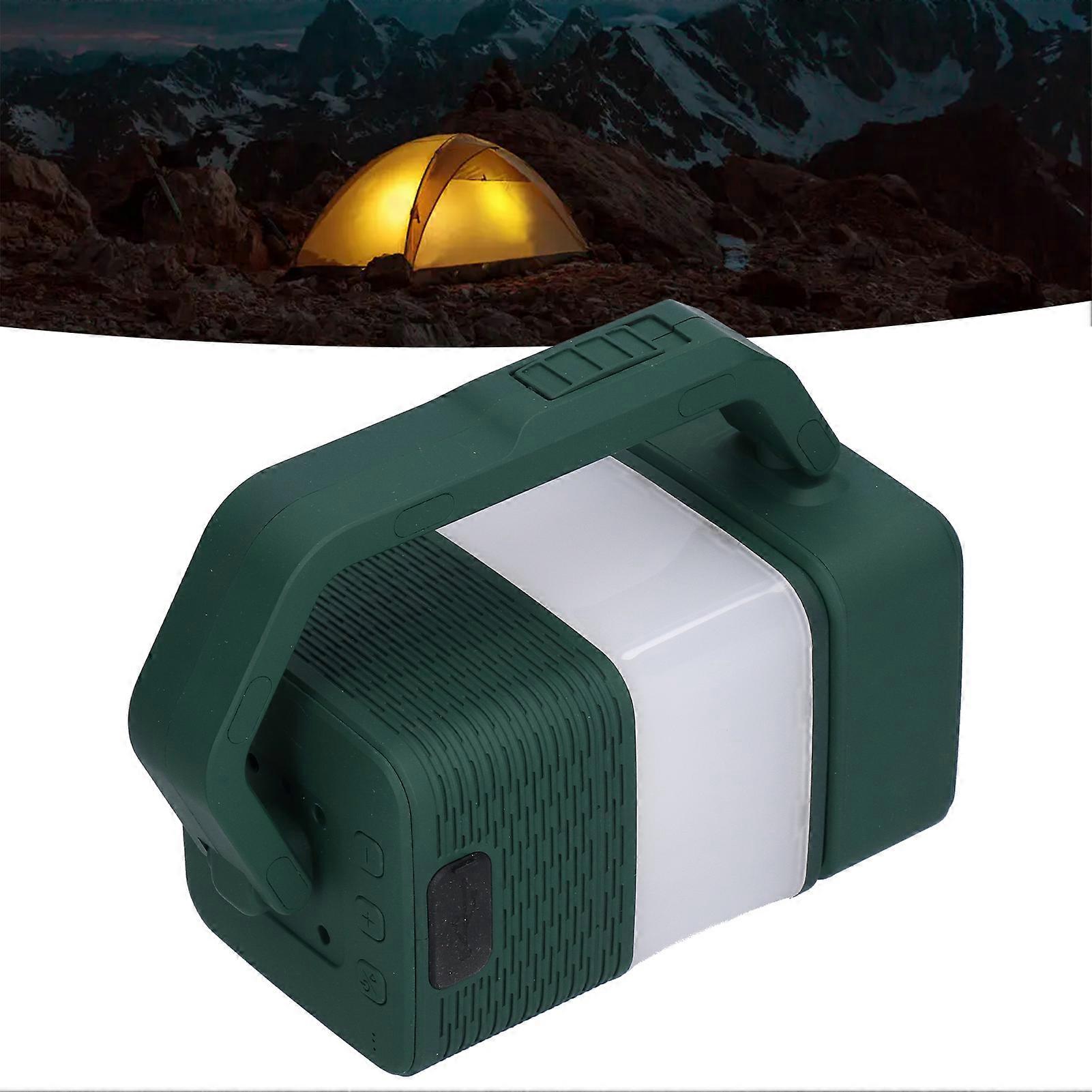 Camping Light Multipurpose Tent Lamp USB Flashlight with Speaker Emergency Lamp for Outdoor LightingGreen 